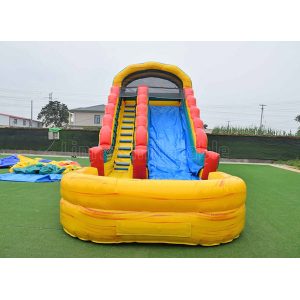17ft Orange Flame inflatable water slide for kids