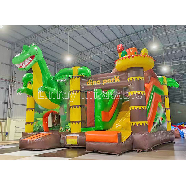 5m Inflatable dinosaur world bounce castle - Image 2