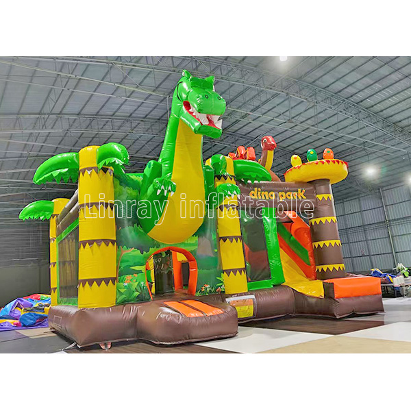 5m Inflatable dinosaur world bounce castle - Image 3
